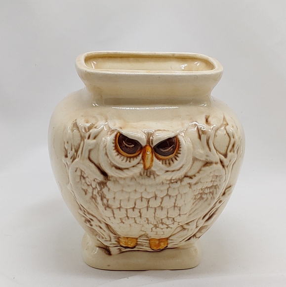 Vintage "Scowling Owl" Planter/Vase - Picture 5 of 7
